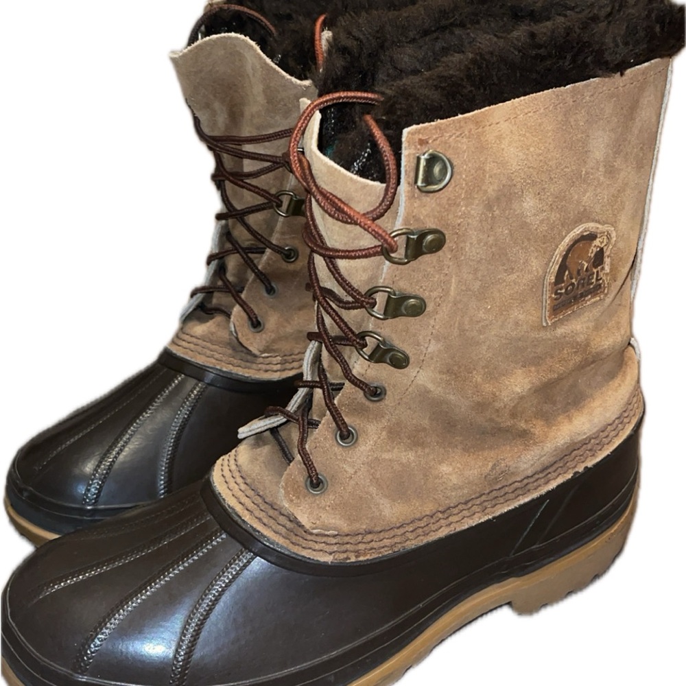 Sorel Men's Tan and Black Snow Boots